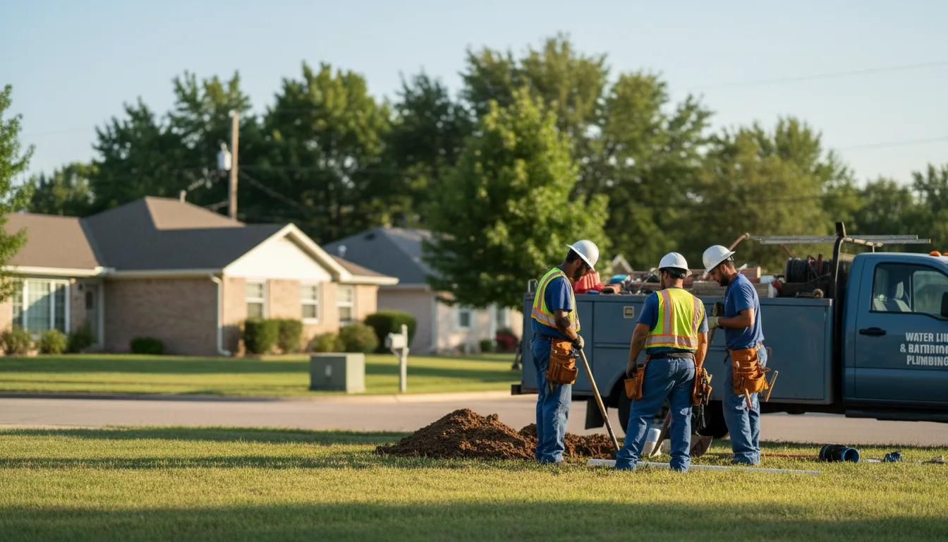Residential water line and bathroom plumbing service in North Bennington, VT